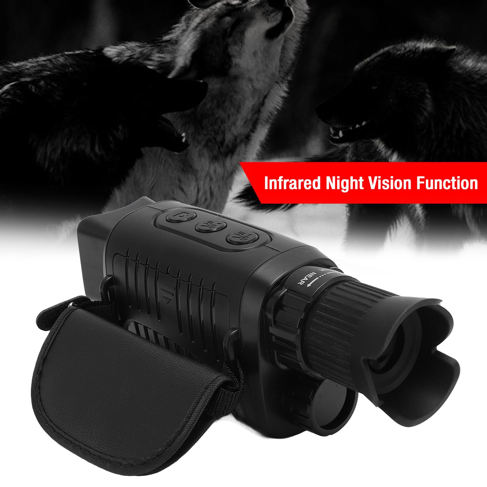 Digital Monocular Telescope, 2.5K Night Vision Monocular Digital Infrared Monocular Telescope with 10X Zoom, 2000mAh Rechargeable Battery, for Adult Hunting Camping