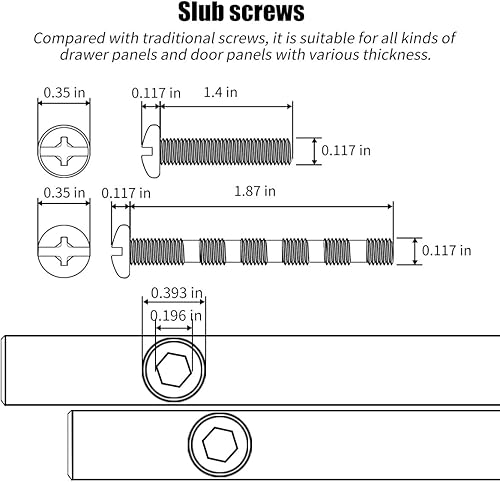 Miniatura 5 de Manijas de acero inoxidable para gabinetes de cocina, 30 unidades, acabado de níquel satinado, barra tubo en T hueca, cajón de muebles de cocina
