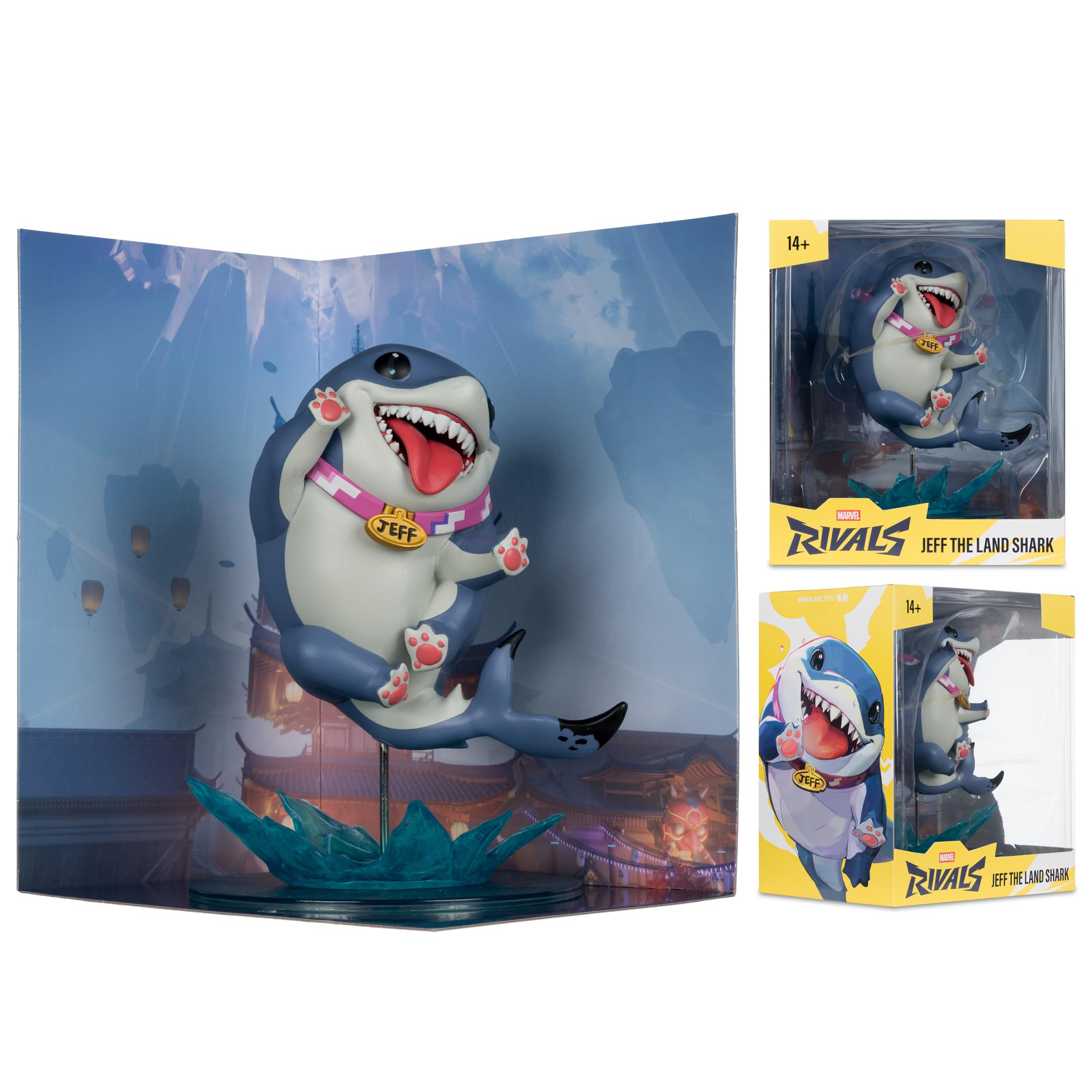 McFarlane-Figurine de Collection Marvel Rivals Jeff Le Requin Terrestre à l'échelle 1:10