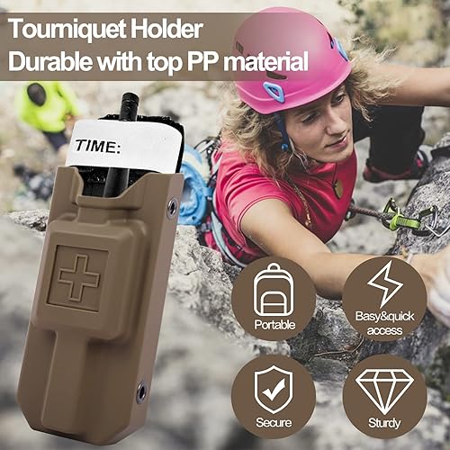 Miniatura 16 de Soporte para torniquete, estuche para torniquete para torniquetes CAT Gen 7 o mayores, funda rígida para torniquete para cinturón de servicio