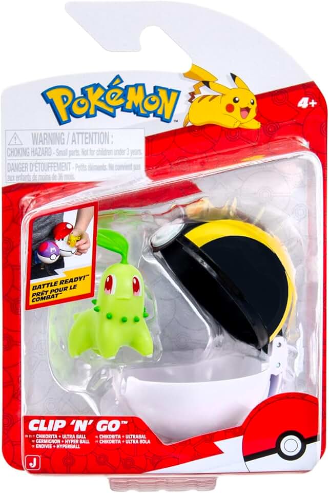 Pokémon PKW4163 - Clip ‘N’ Go Piepi und Mondball – inkl. 5 cm Spielfigur und Pokéball, offizielles S