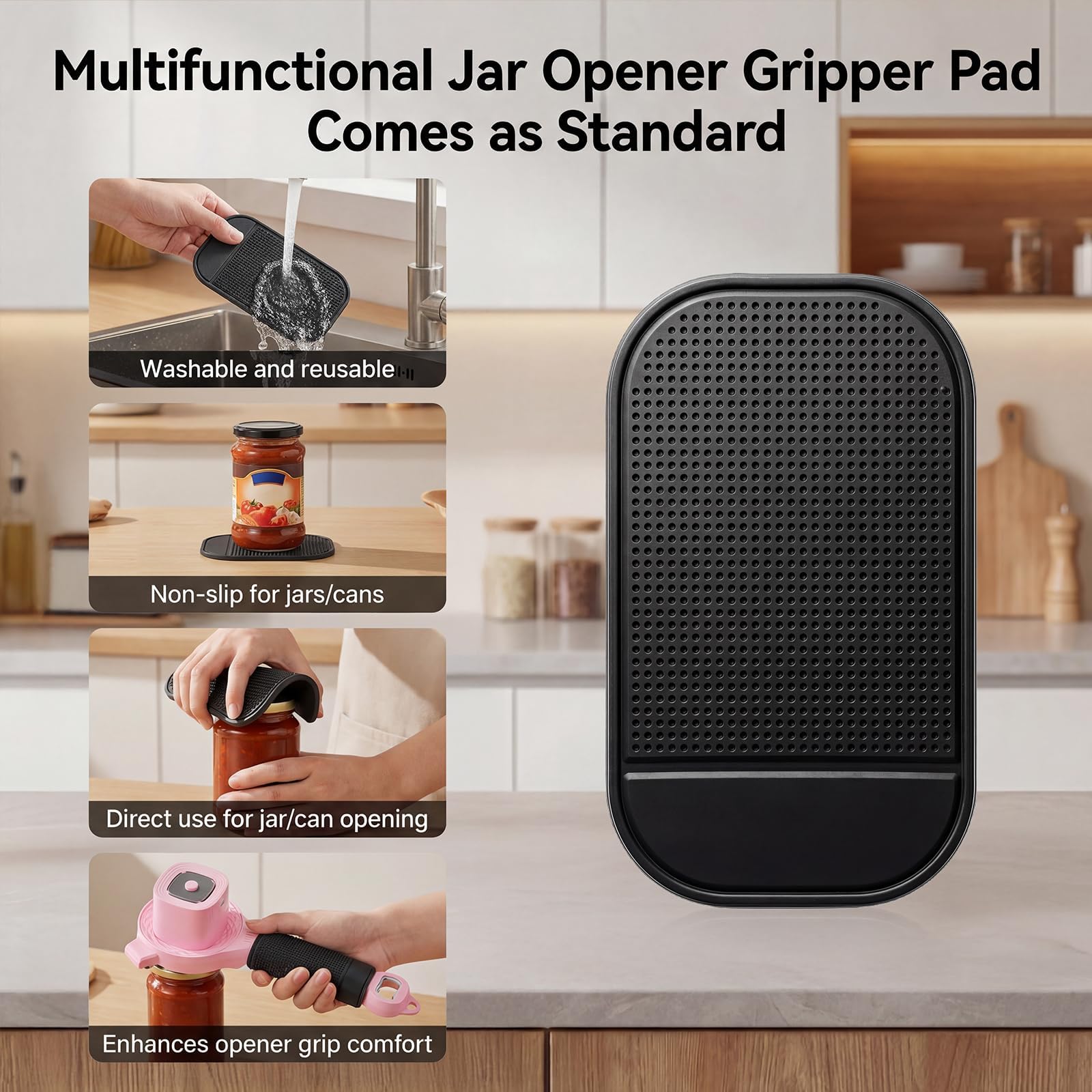 Apriscatole elettrico per anziani con artrite, apribottiglie automatico One-Touch ricaricabile USB-C 2 in 1, gadget da cucina per mani deboli