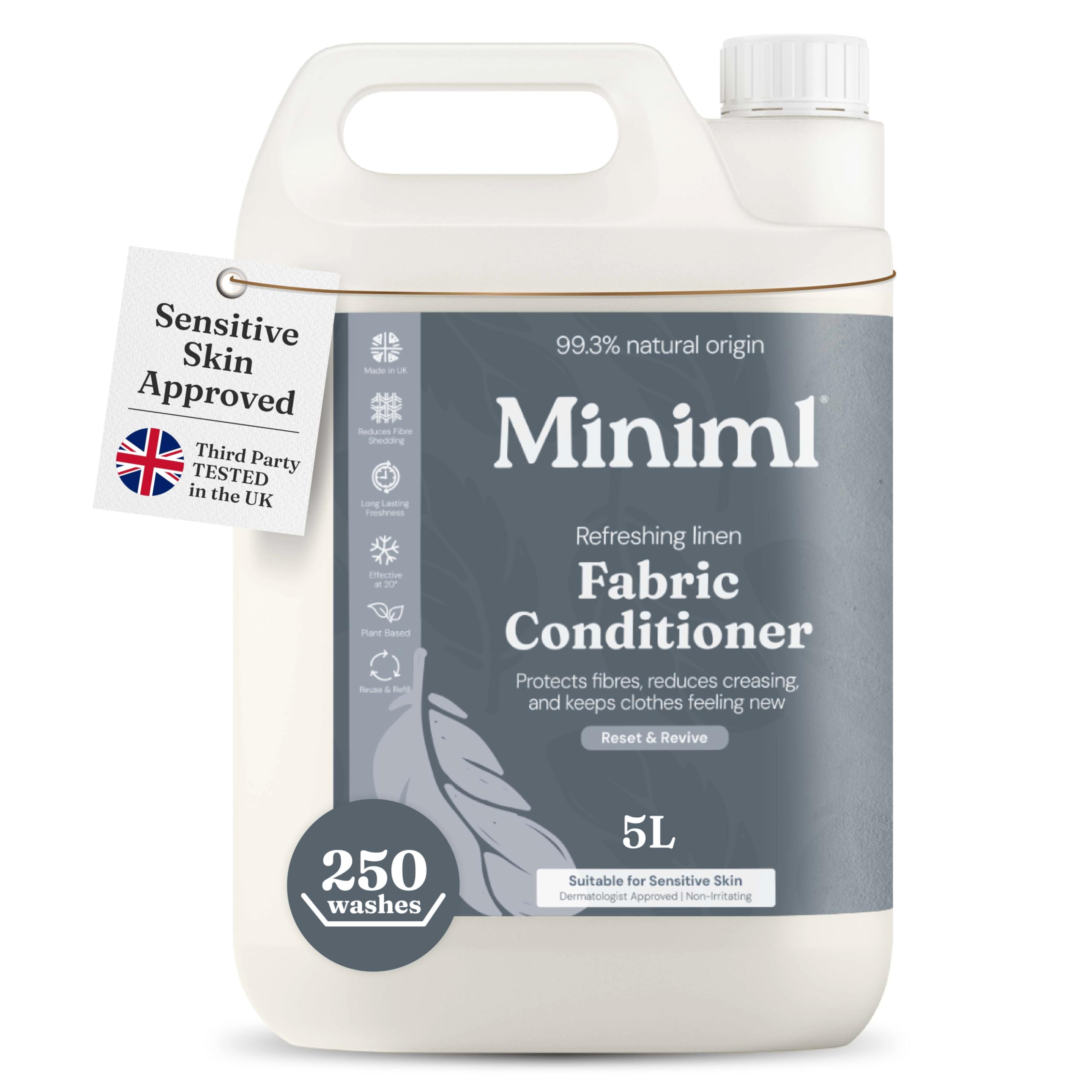 Miniml Eco Fabric Softener & Conditioner 5L Refill – Fresh Linen