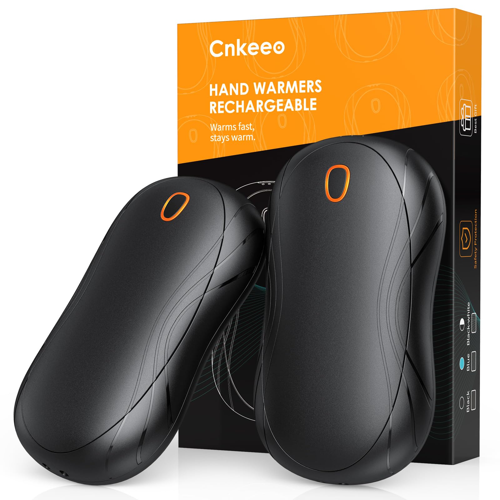 2-Pack Scaldamani Elettrico Riutilizzabile, Cnkeeo Scaldamani Ricaricabile, 3 Livelli di Temperatura, Riscaldamento duraturo, Scaldamani Portatile Piccolo, Unisex Indoor Outdoor, Regalo Invernale
