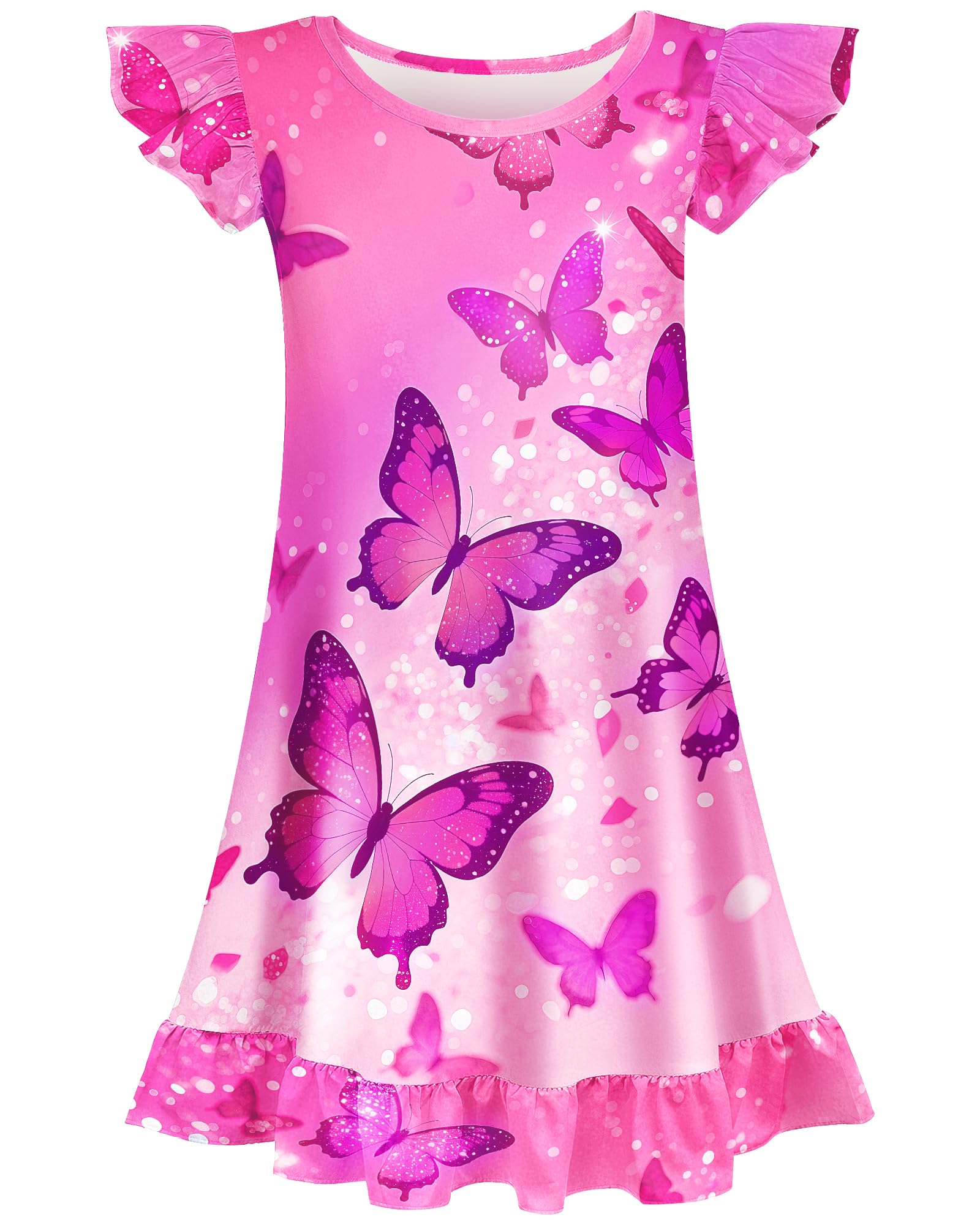 Girls Nightgowns, Unicorn Nightgown Princess Pajama Dresses for Girls Sleepwear Nightie