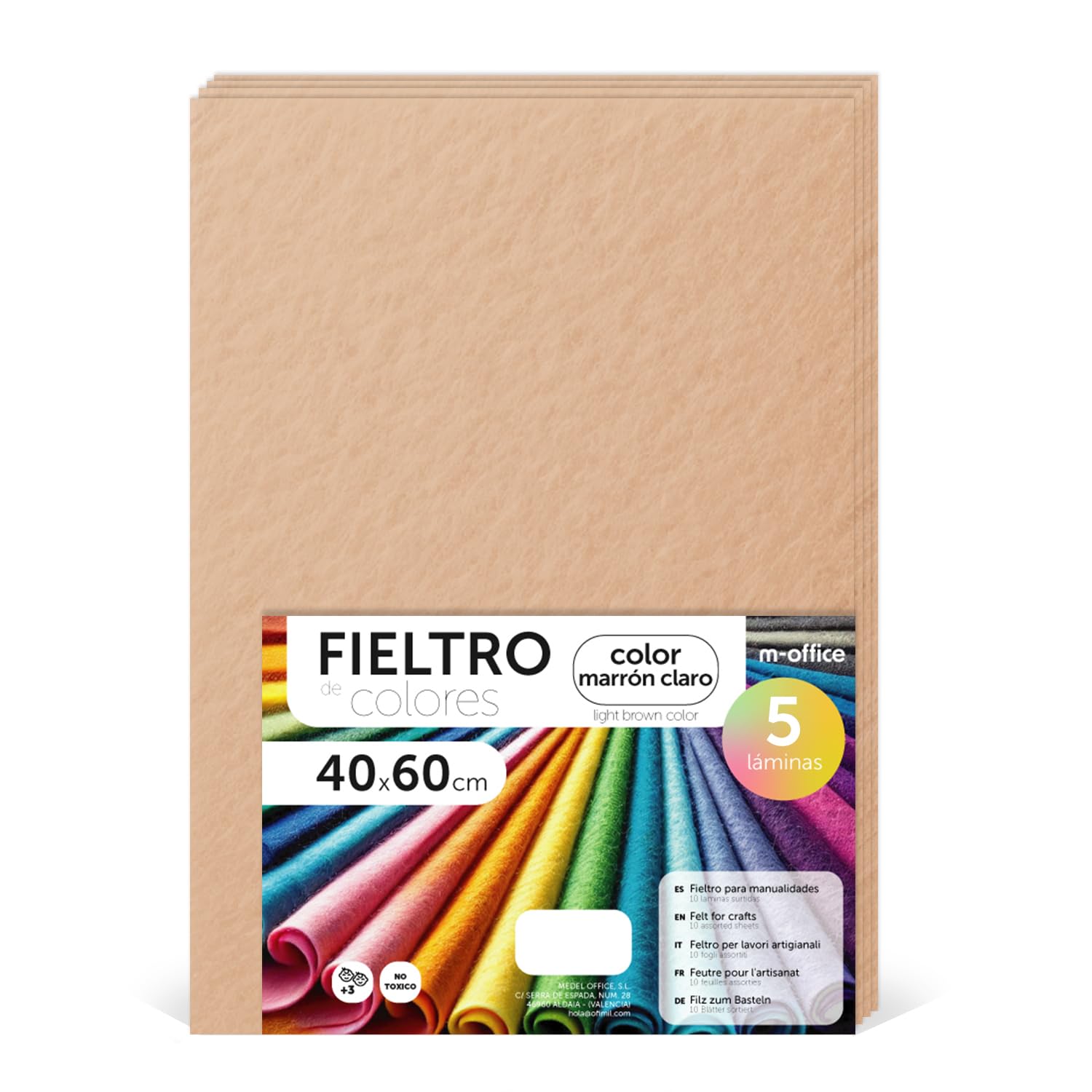 Fieltro para Manualidades, Fieltro de Colores, Suave y Flexible, Material para Costura, Telas Patchwork, Ideal para proyectos DIY, artesanía o decoración, 20x30cm - m-office (rojo, 10 uds) — view 92