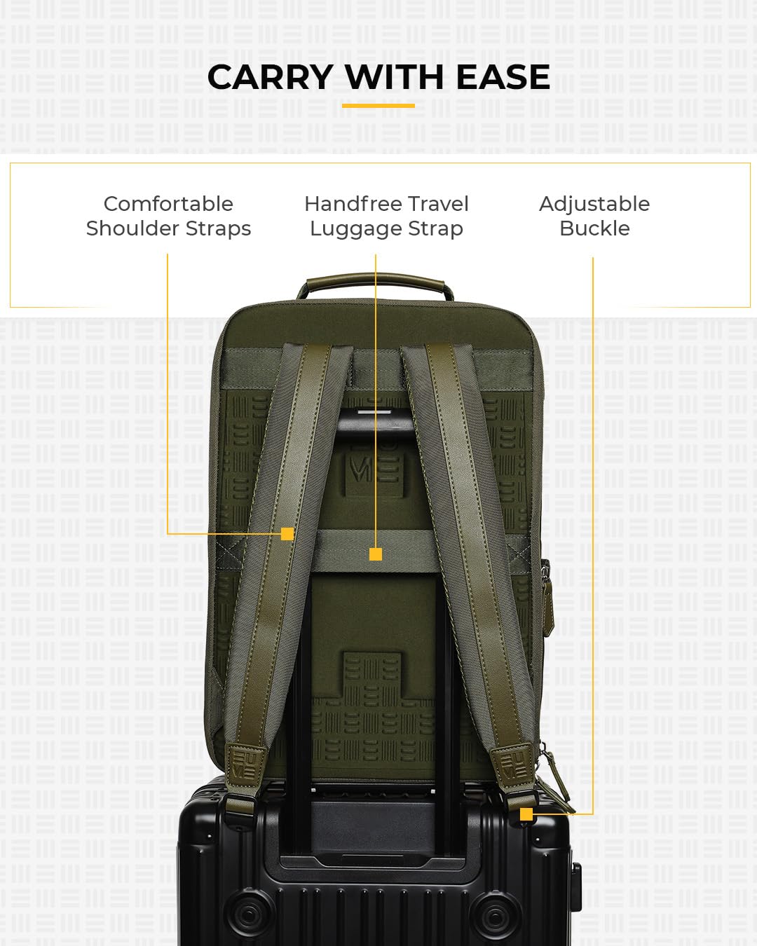 EUME Omega Premium 15.6 in Laptop bags for Men & Women Office Use | Stylish Backpack Bag | Spacious Backpack for Travelling | 24L 30