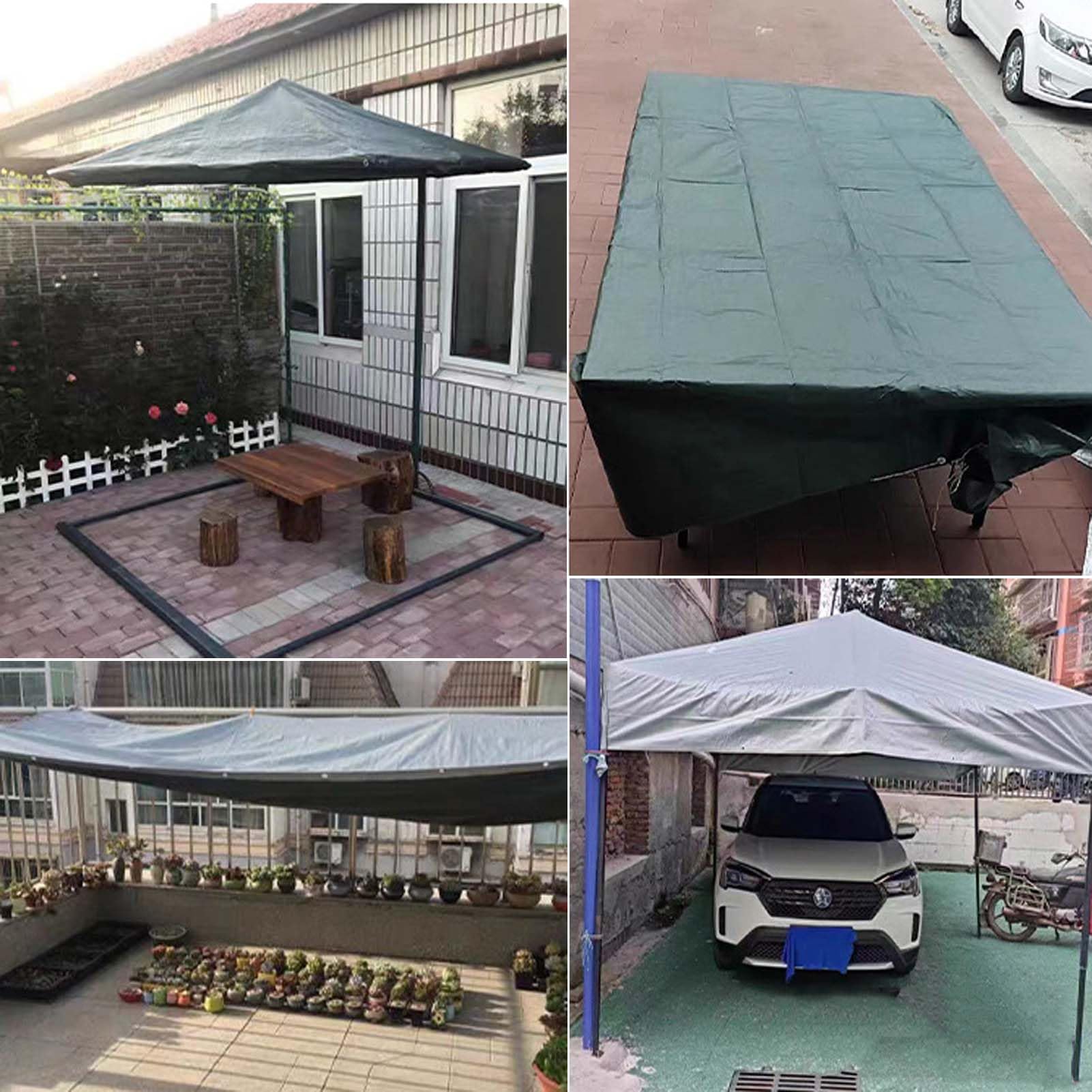Lonas, Lona Resistente a los Rayos UV, Lona Gruesa de Polietileno con Ojales metálicos, Refugio Impermeable Multiusos para vehículos, Barcos, Piscinas, Tiendas de campaña y emergencias.