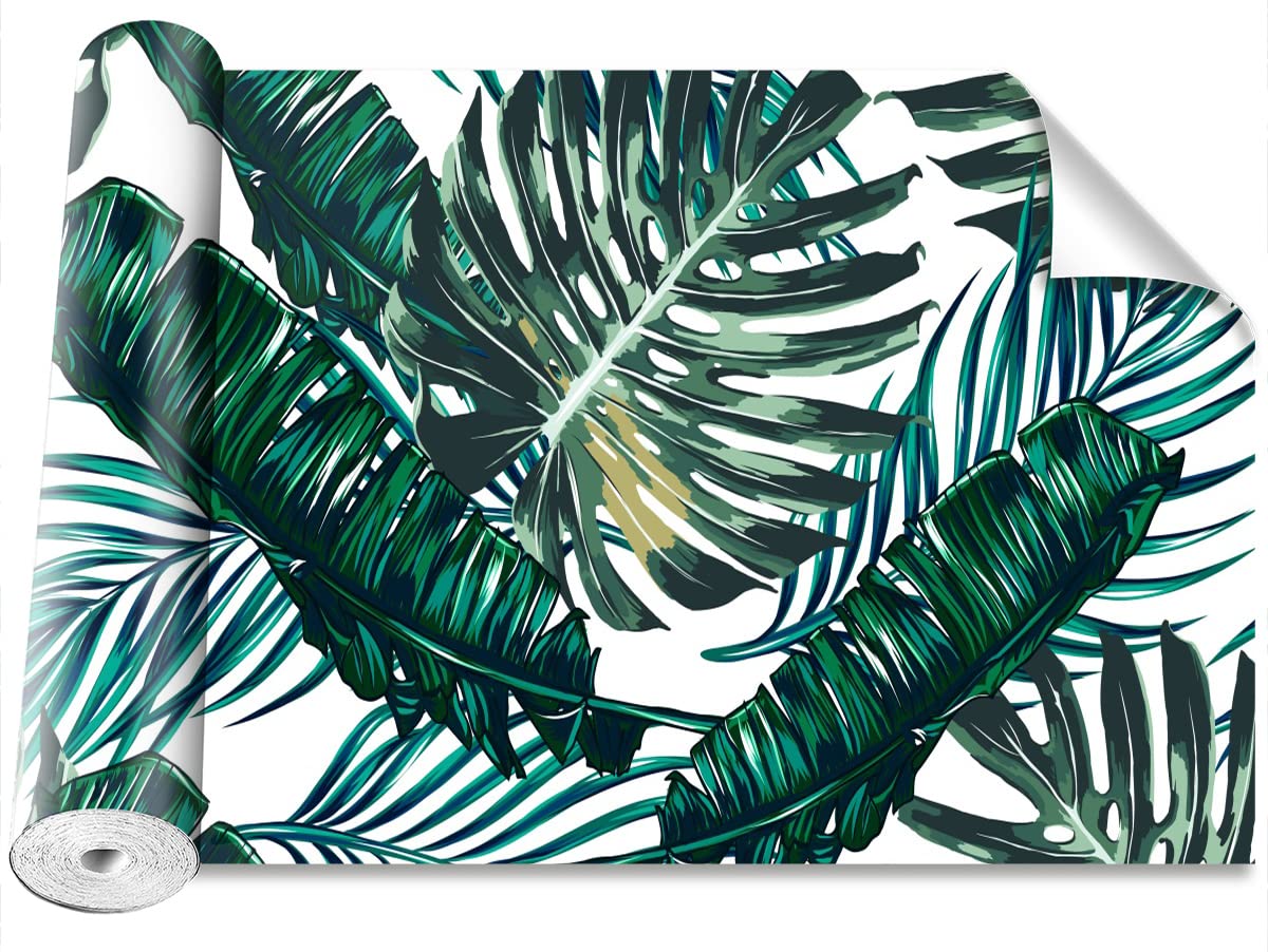 Stickers muraux camouflage à motif feuilles de palmier moderne 152x104cm