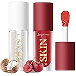LANGMANNI Moisturizing Lip Oil,No-Sticky Lip Gloss Lip Balm Lip Care,Fruit Flavoured Lip Oil For Dry Lip\'s Moisturizing Hydrating And Nourishing ((Cherry+Coco))