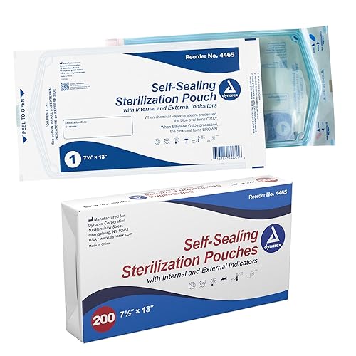 Miniatura 33 de Dynarex Bolsas de esterilización - Bolsas de autoclave autosellantes para herramientas médicas, dentales, de tatuajes y cuidado de uñas, cubierta