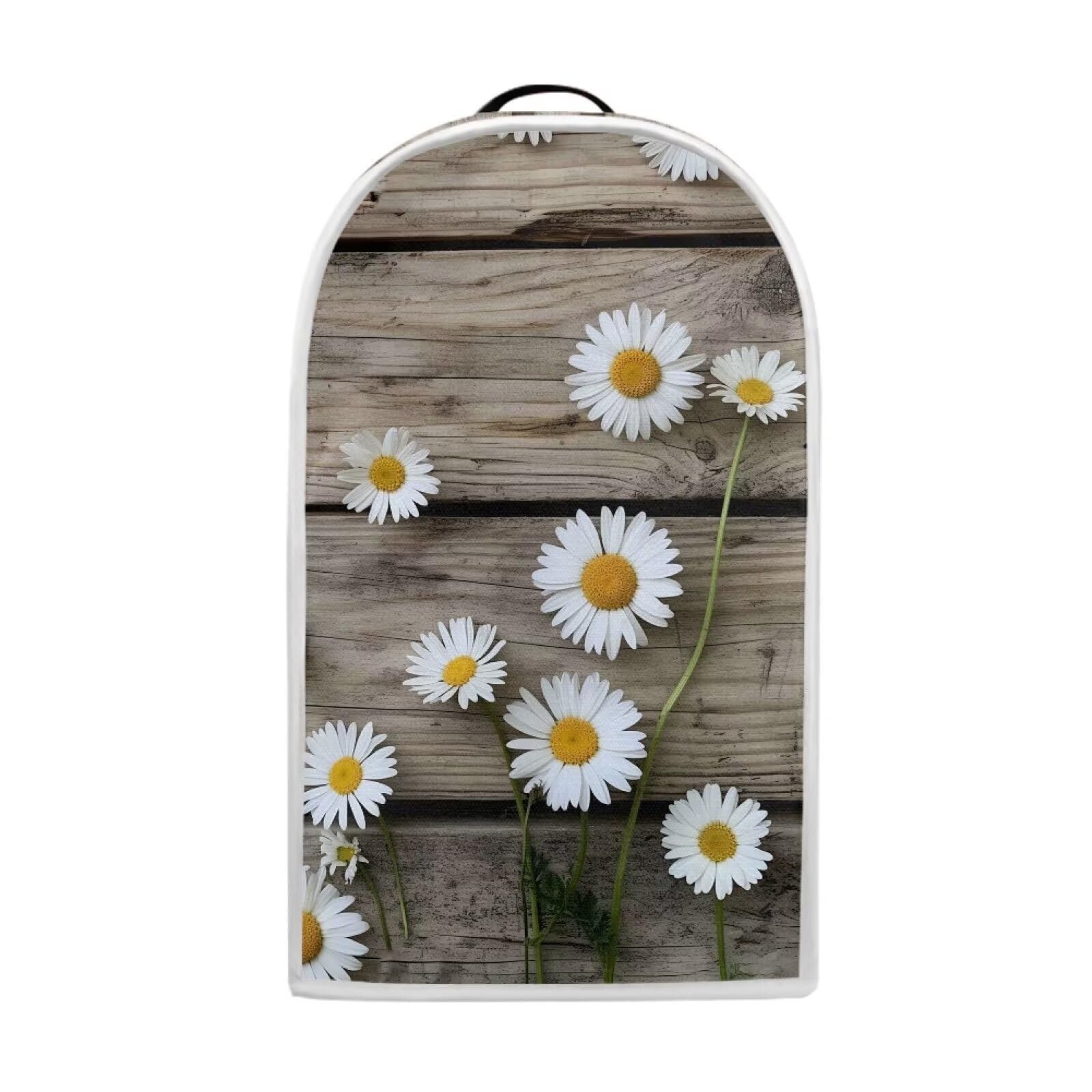 Talayituse Daisy Wood Print Blender Dust Cover, Fingerprint Protection Cover for Stand Mixer or Coffee Machine, Home Kitchen Appliance Covers for Stain Dust Resistant Supplies