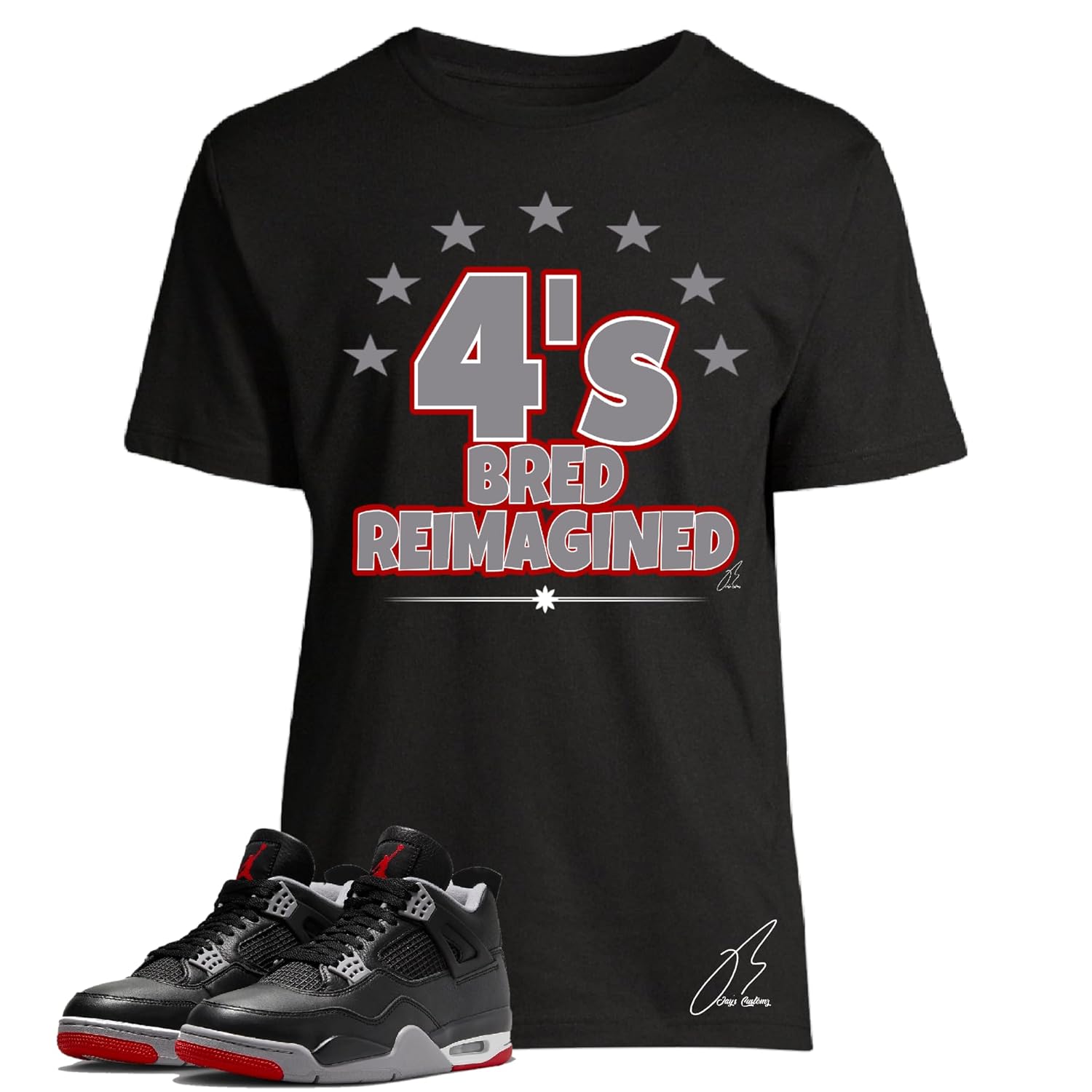 Shirt To Match Jordan Retro Bred Reimagined/Black& Jamaica Ubuy