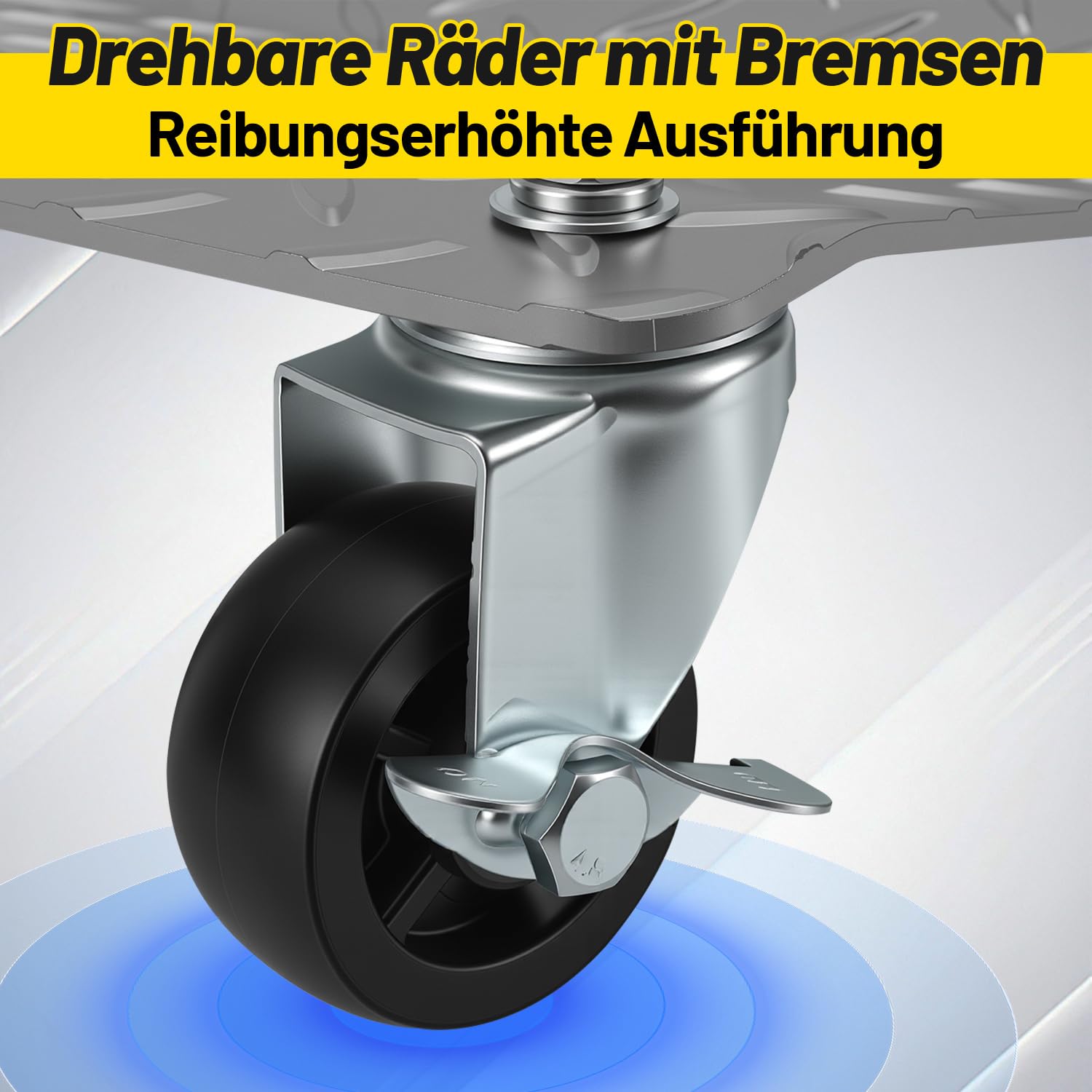 Rangierhilfe 4 Stück, Rangierheber Rangierroller Wagenheber für PKW, Autos, LKWs, Traktoren, Mobile Reifenplattform, mit jeweils 500 kg Traglast, Sibler