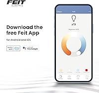 Vista 8 de Feit Electric A19 Smart LED Light Bulb, 60W Equivalent, Dimmable, RGBW Color Changing, Alexa & Google Home Compatible, 2.4GHz Wi-Fi Enabled, 800