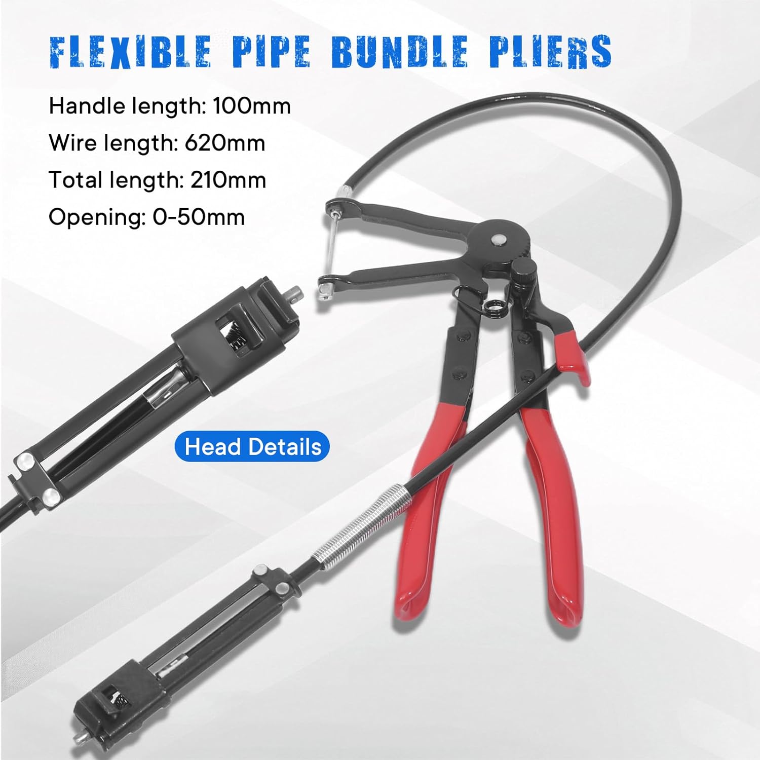 4PCS Long Reach Hose Clamp Pliers Tool Set - Flexible Wire Radiator Hose Clamp Remover for Automotive Coolant, Heater, Water Hose - Image 4