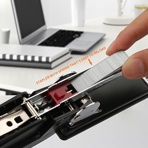 Miniatura 7 de Eagle - Engrapadora con brazo giratorio capacidad 12 hojas especializada para engrapar folletos color negro