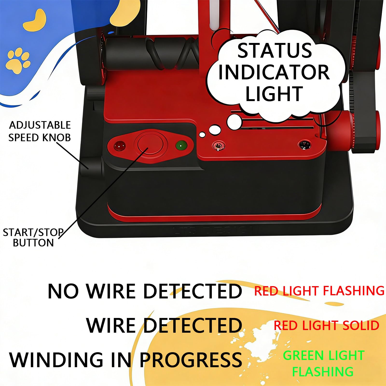 Máquina eléctrica de repozo de filamento 3D, bobinadora automática de bobina, bobinado uniforme preciso, velocidad y dirección ajustables, sin enredos, para filamento de impresora 3D
