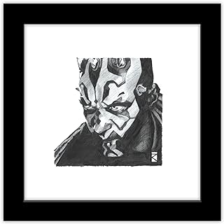 Trends International Gallery Pops Star Wars: Saga - Darth Maul Sketch Wall Art, Black Framed Version, 12" x 12"