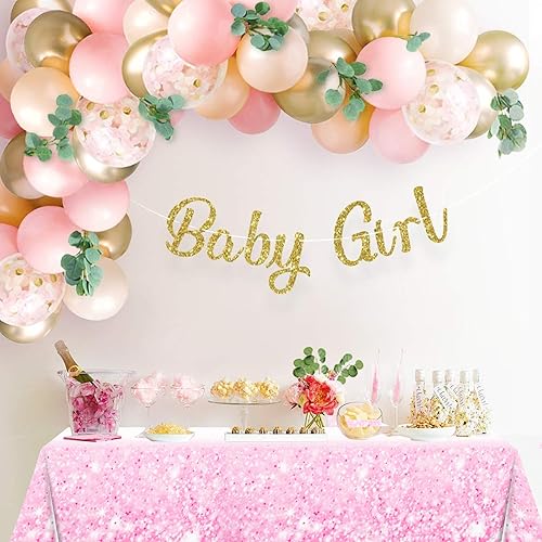 Miniatura 3 de Paquete de 6 manteles de color rosa para fiestas, manteles de plástico desechables de color rosa pastel degradado para mesas rectangulares, fundas