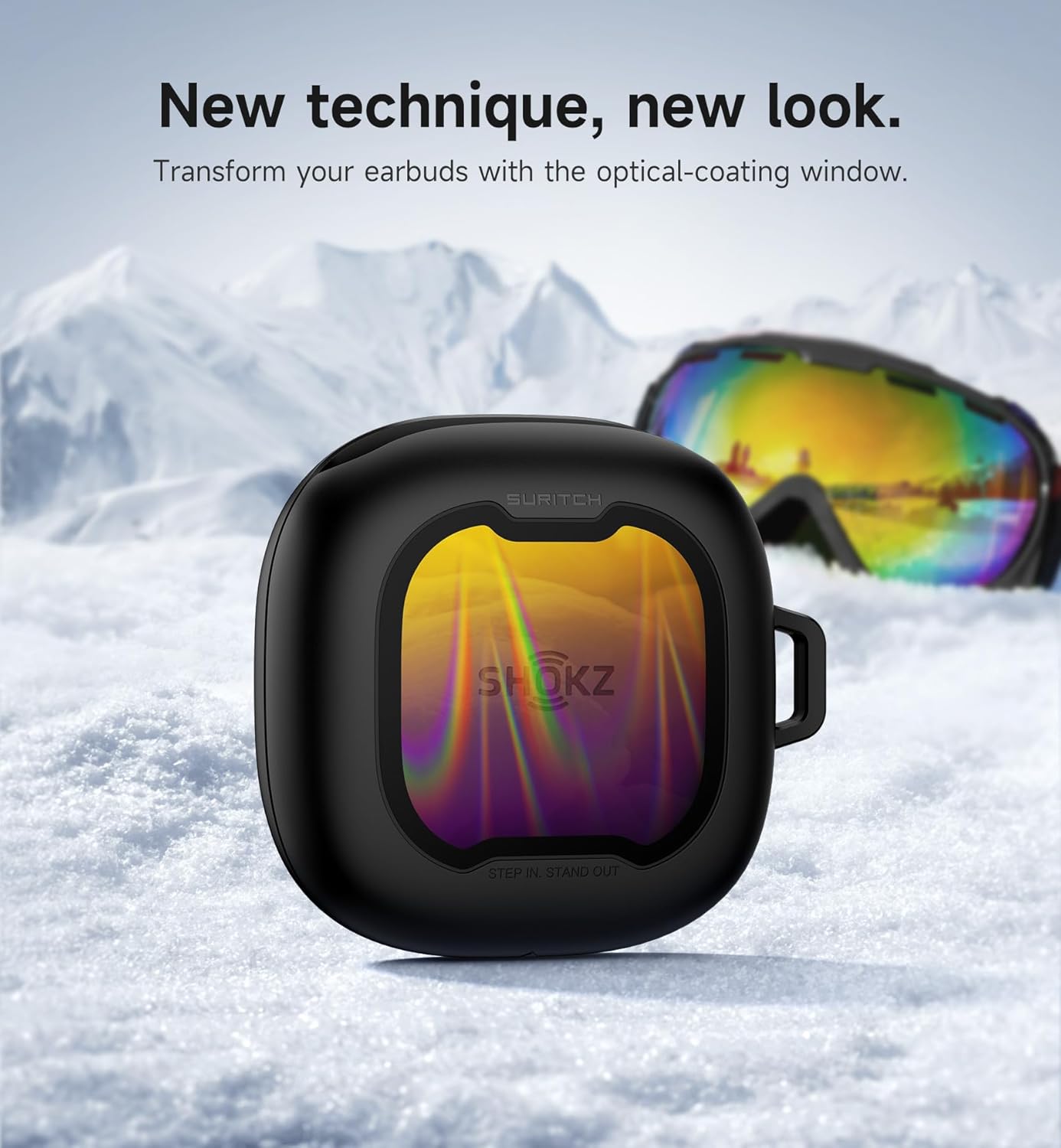 SURITCH for SHOKZ New OpenFit 2 Case Cover, Magnetic Locking Cases for SHOKZ OpenFit 2 Open-Ear Headphones, Shockproof Bumper Protective Covers with Carabiner & Cleaner Kit, Iridescent Sparkle - Image 5