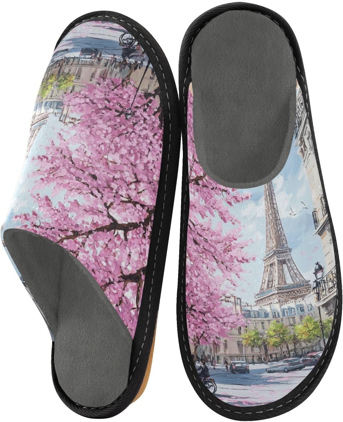 Women's Mens Cute Pattern Chic Cosy Slip-On Slippers,Casual Linning Breathable Memory Foam Scuff Winter House Bedroom Shoes Gift for Unisex Indoor/Outdoor Size 4-11