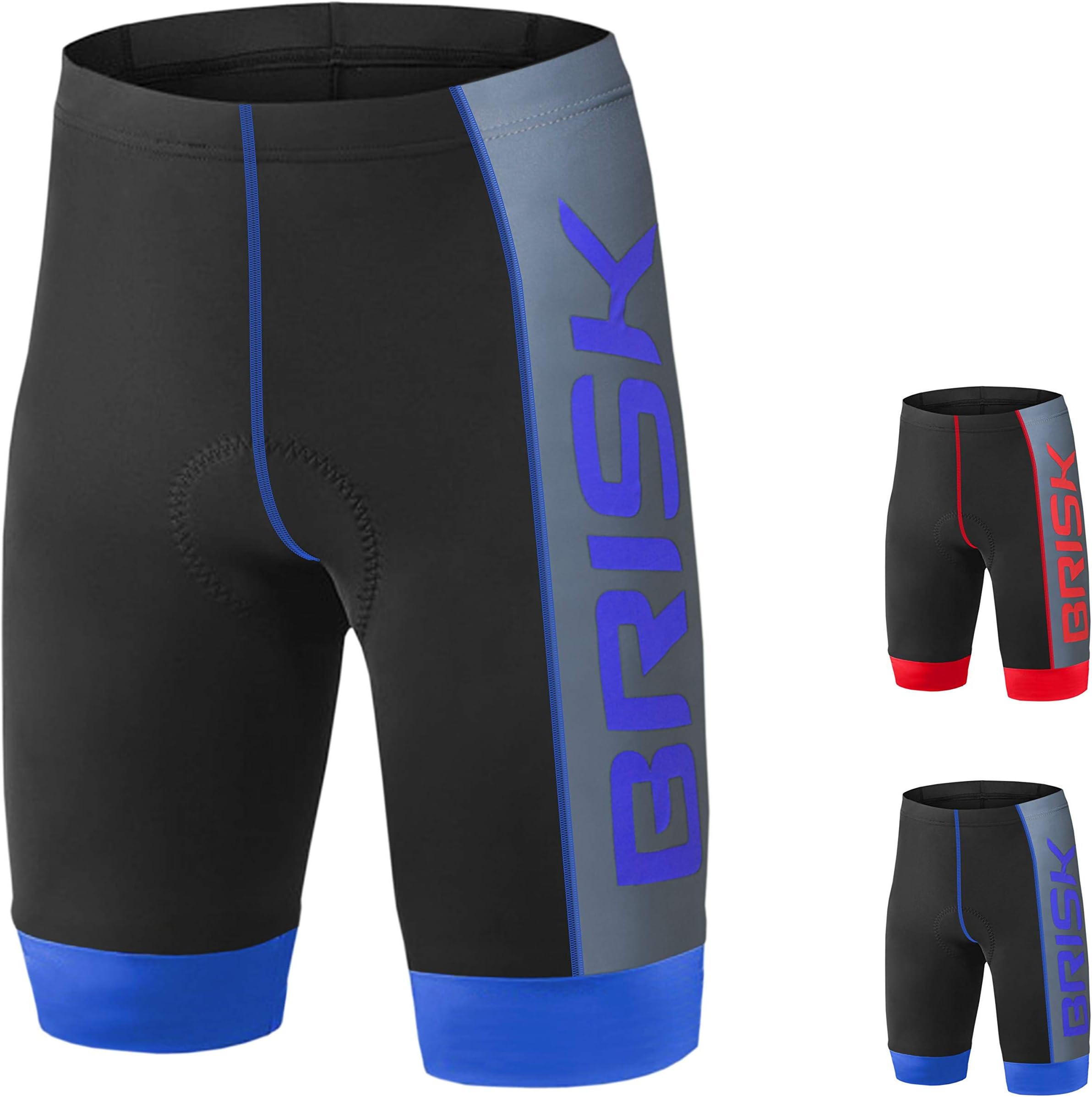 Brisk BikePadded Cycling Shorts Men Cycle Shorts Cool and Quick Dry Compression Cycling Shorts Mens Motorcycle Bike Riding Padded Cycling Shorts