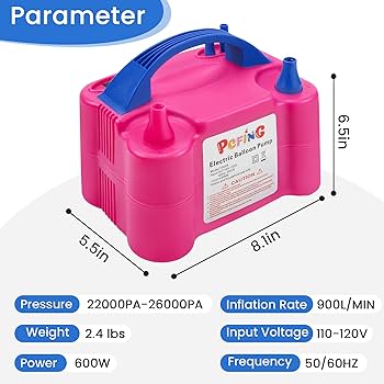 Buy Balloon Pump, Balloon Pump Electric, Portable Dual Nozzle Electric Blower Air Pump Inflator For Party Decoration Faster And Save Time
