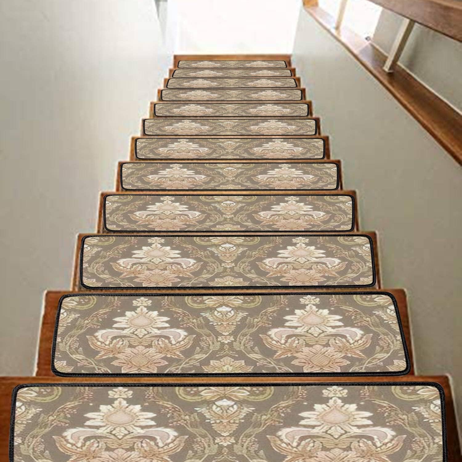 Stair Treads Carpet Classical Luxury Old Fashioned Damask
