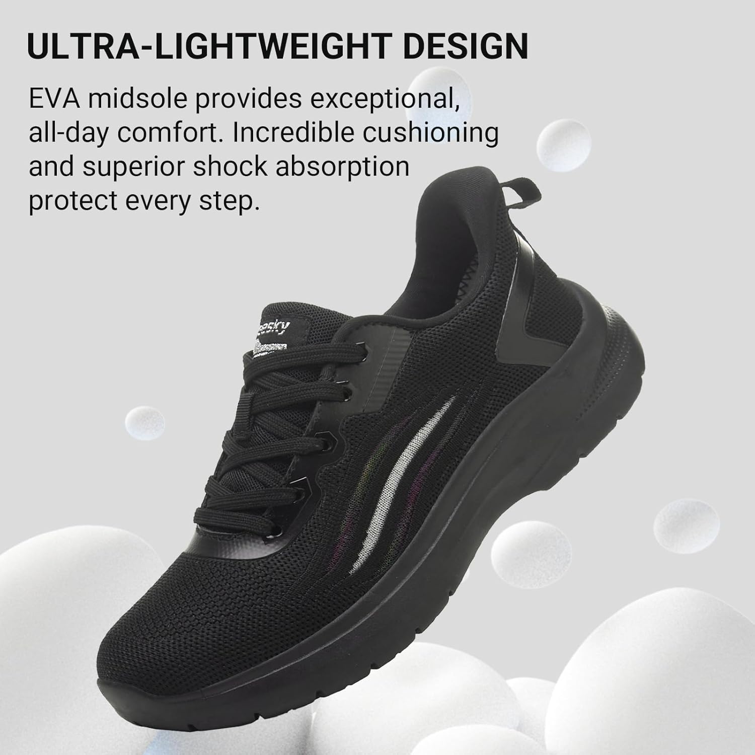 Treesky Non Slip Work Shoes for Women - Ultra Lightweight Slip Resistant Sneakers for Nursing, Food Service & Kitchen, Ideal for Wet Environments, Walking & Standing All Day