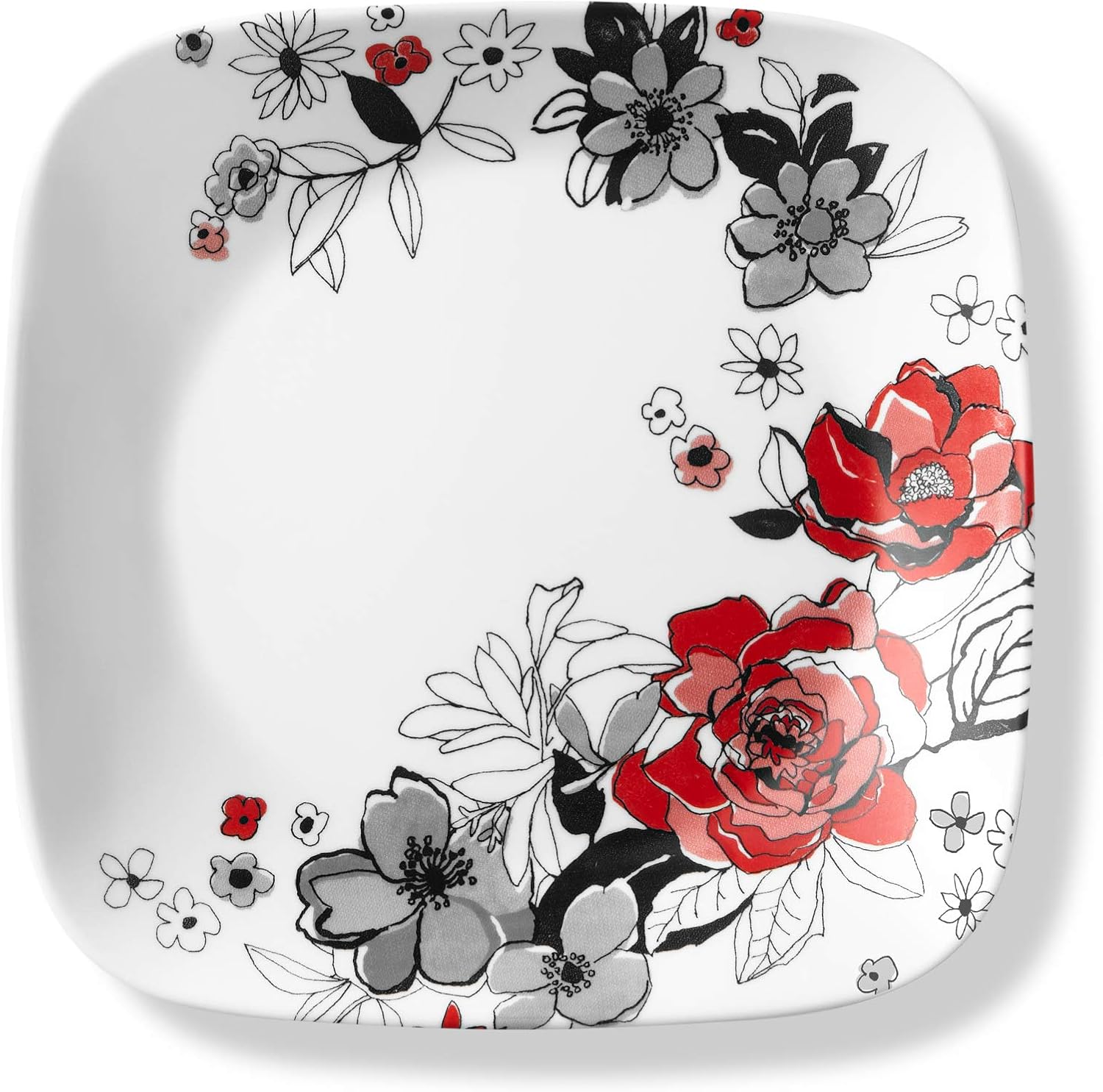 Bеѕt Dеаl 🛒 Corelle Boutique Square Chelsea Rose 16-Piece Chip Resistant Dinnerware Set, Service for 4 Bеѕt Prоmо Corelle Boutique Square Chelsea Rose 16-Piece Chip Resistant Dinnerware Set, Service for 4
