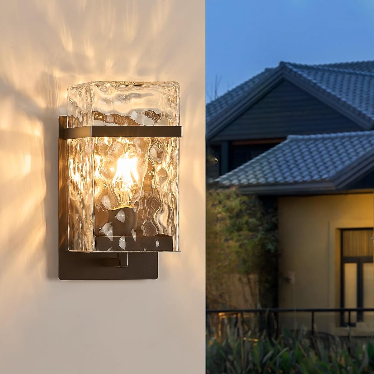 YAOWSZM Brown Outdoor Wall Sconce Waterproof Exterior Light Fixture Porch Wall