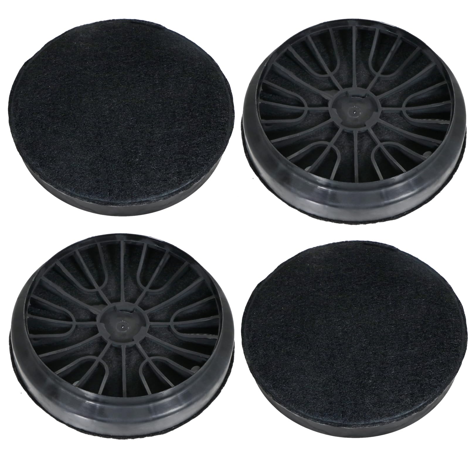 SPARES2GO Lot de 4 filtres à charbon pour hotte Neff D66B21N0GB D69B21N0GB 00743169 Z5138X1