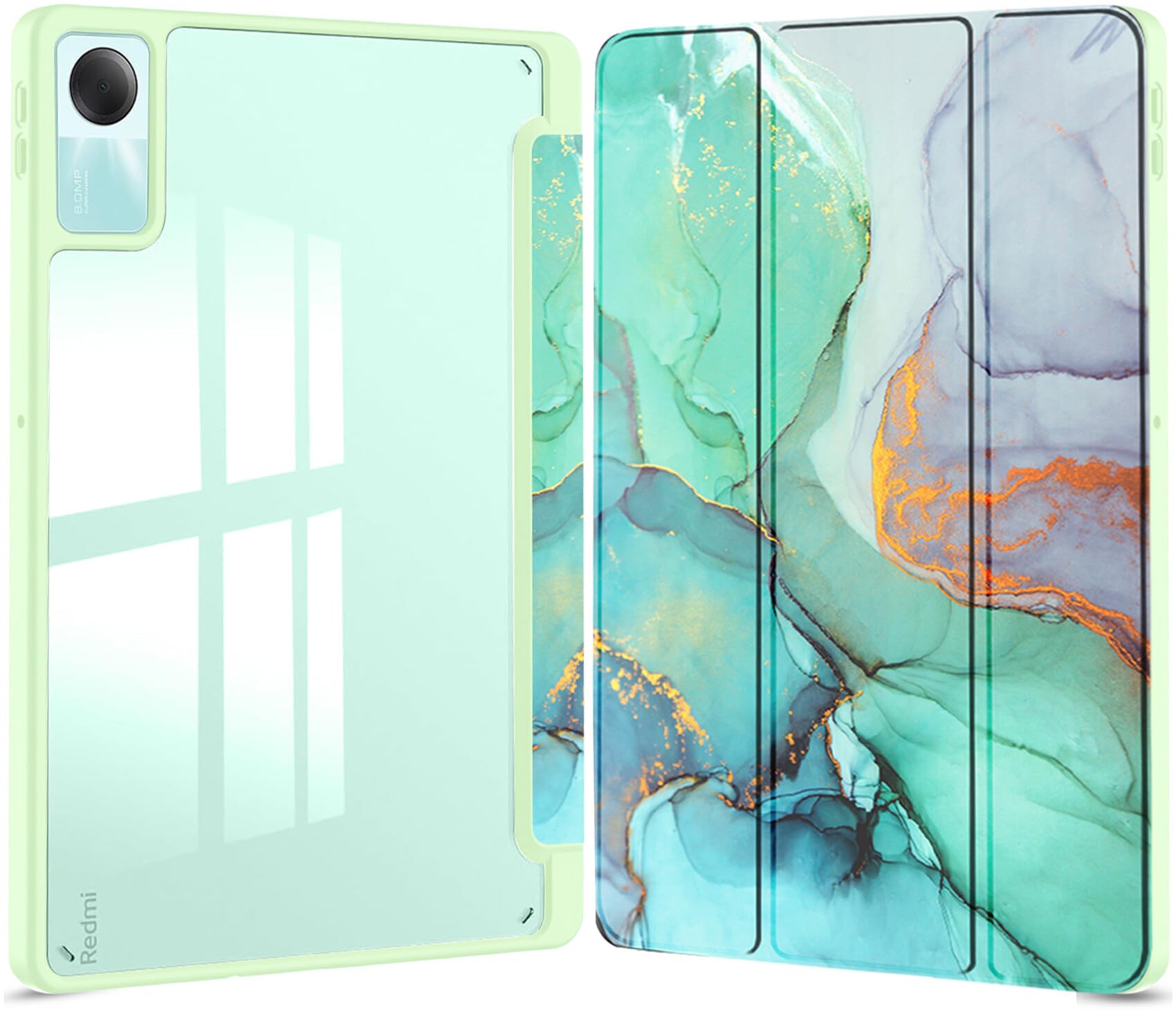 Redmi Pad SE グリーン 本体 + Tablet Cover Robustrion Cover for Redmi Pad SE 11 inch Cover Case, Flip Stand