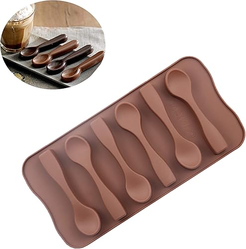 Miniatura 4 de Moldes de silicona para cucharas de chocolate y caramelo de menta, perfectos para bombas de cacao y bombas de chocolate caliente, juego de dos,