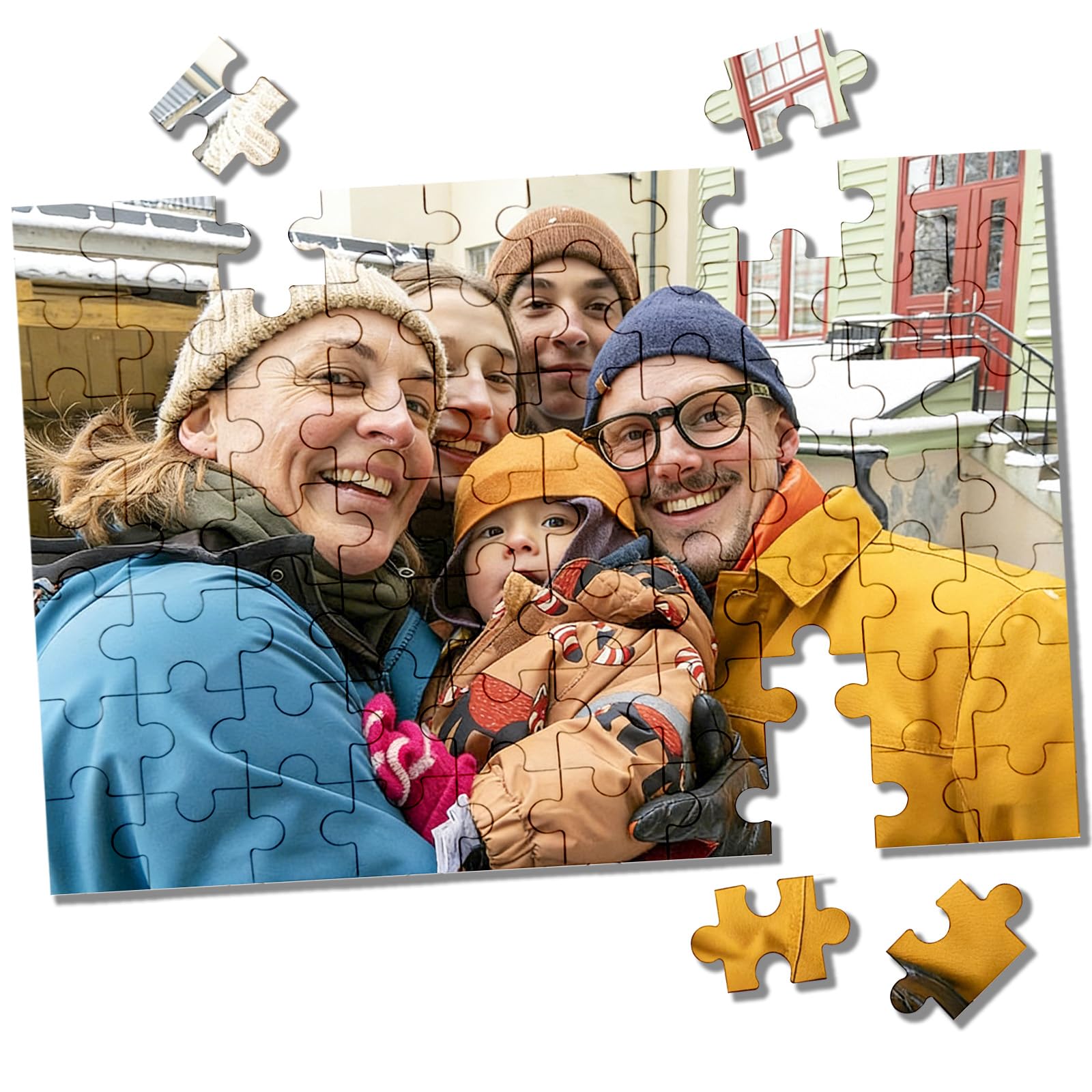 Personalised Jigsaw Puzzles for Adults 70 Pieces,Wooden Custom Puzzle with Your Own Picture,Personalised Puzzle for Family,Friend,Pet,Weedding,Graduate Gift,Birthday Gift