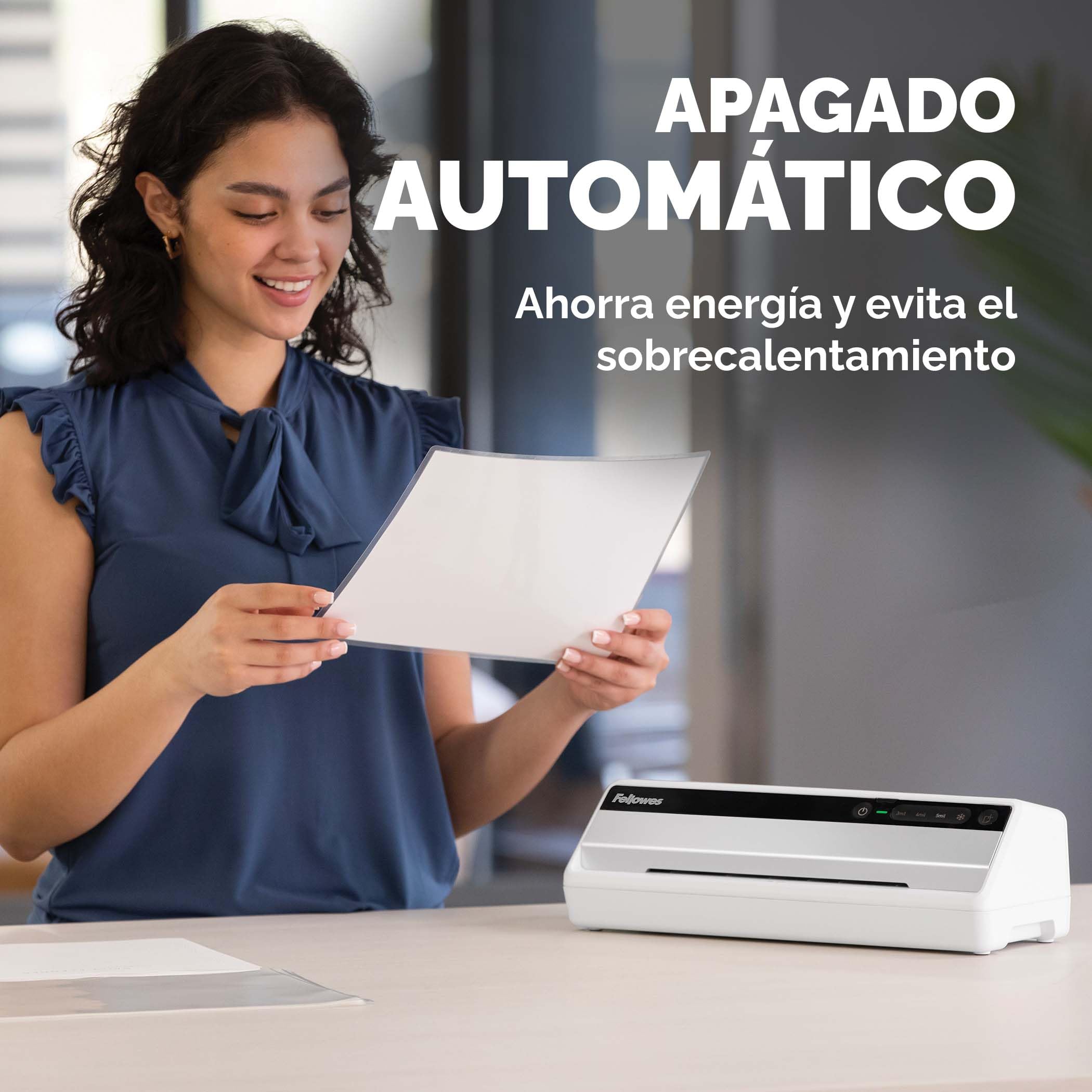 Fellowes Plastificadora Saturn A4 Pequeña Oficina – InstaHeat, lista en 60 segundos, sin atascos, apagado automático – Para fundas de 80/100/125 micras – Incluye 10 fundas – Uso en casa y oficina
