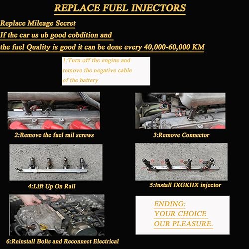 Miniatura 8 de Juego de 8 piezas de inyectores de combustible OEM FJ1217 12668390 2014-2018 de reemplazo para Chevrolet Chevy Silverado 1500 2500 Tahoe Suburban