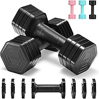 Vista 9 de Adjustable Dumbbell Set, 4 in 1 Free Weights Dumbbells Set for Women, Weights for Women at Home, 2lb 3lb 4lb 5lb with TPU Soft Rubber Handle for