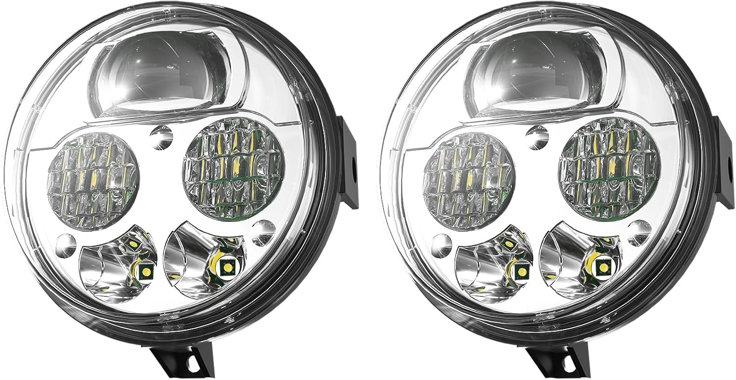 LED Headlights for Kawasaki Teryx Teryx4 750/800, High Low Beam Front Light Head Lamp Compatible with Brute Force 750 Accessories, 2PCS