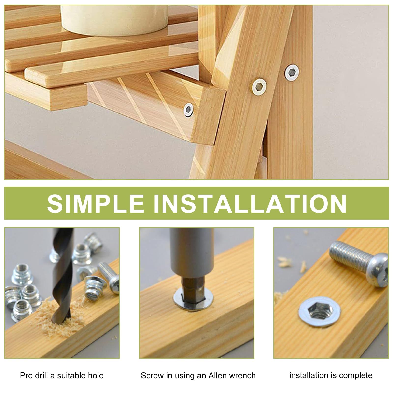 20 PZ M8 Mobili Viti Dadi In Lega Di Zinco Testa Esagonale Bullone - Foto 6