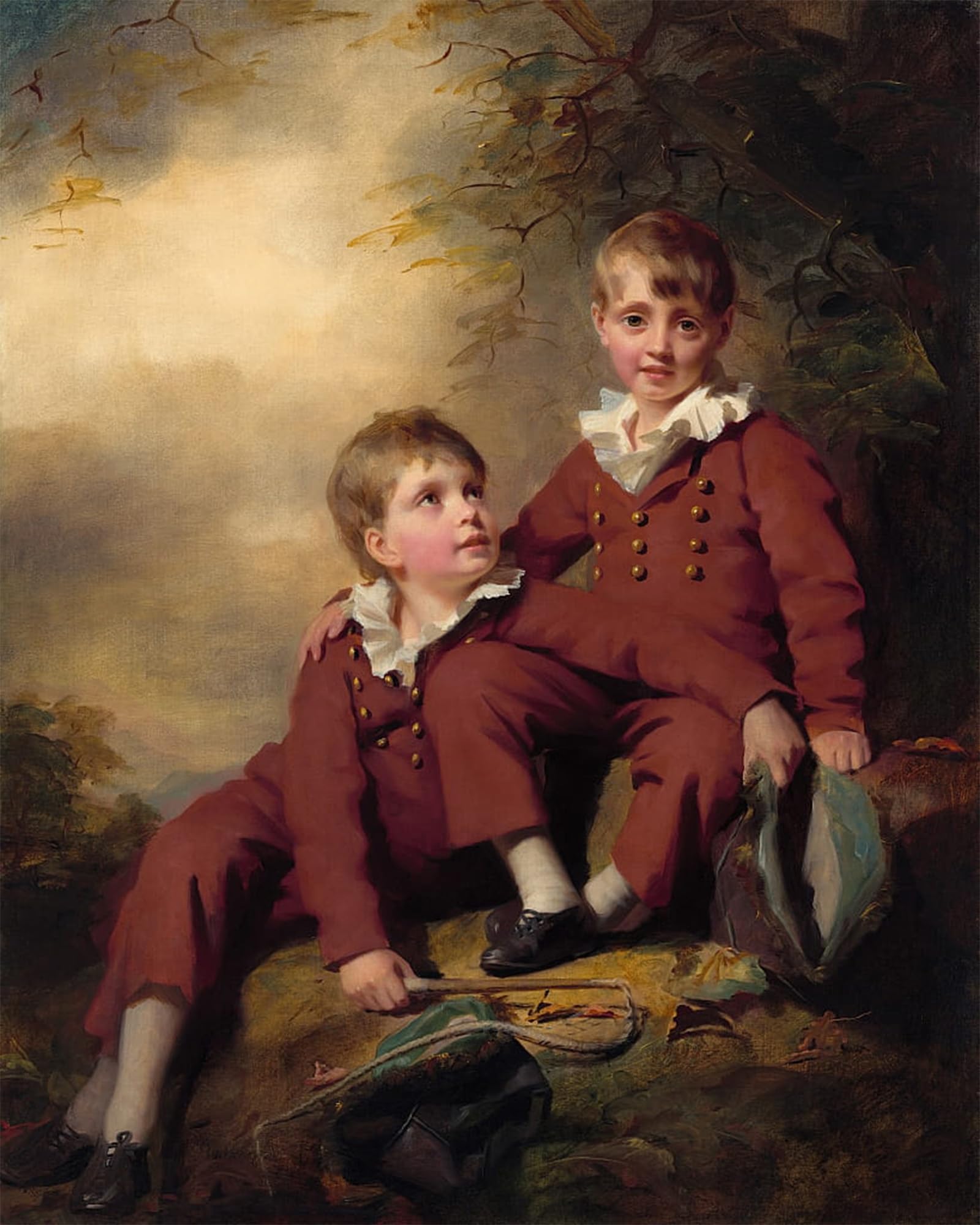 POSTERIIk Famous Modern Artwork Art Mural the Binning Children Probably by Henry Raeburn Oil Paintings Pictures for Home Decor 60x90cm