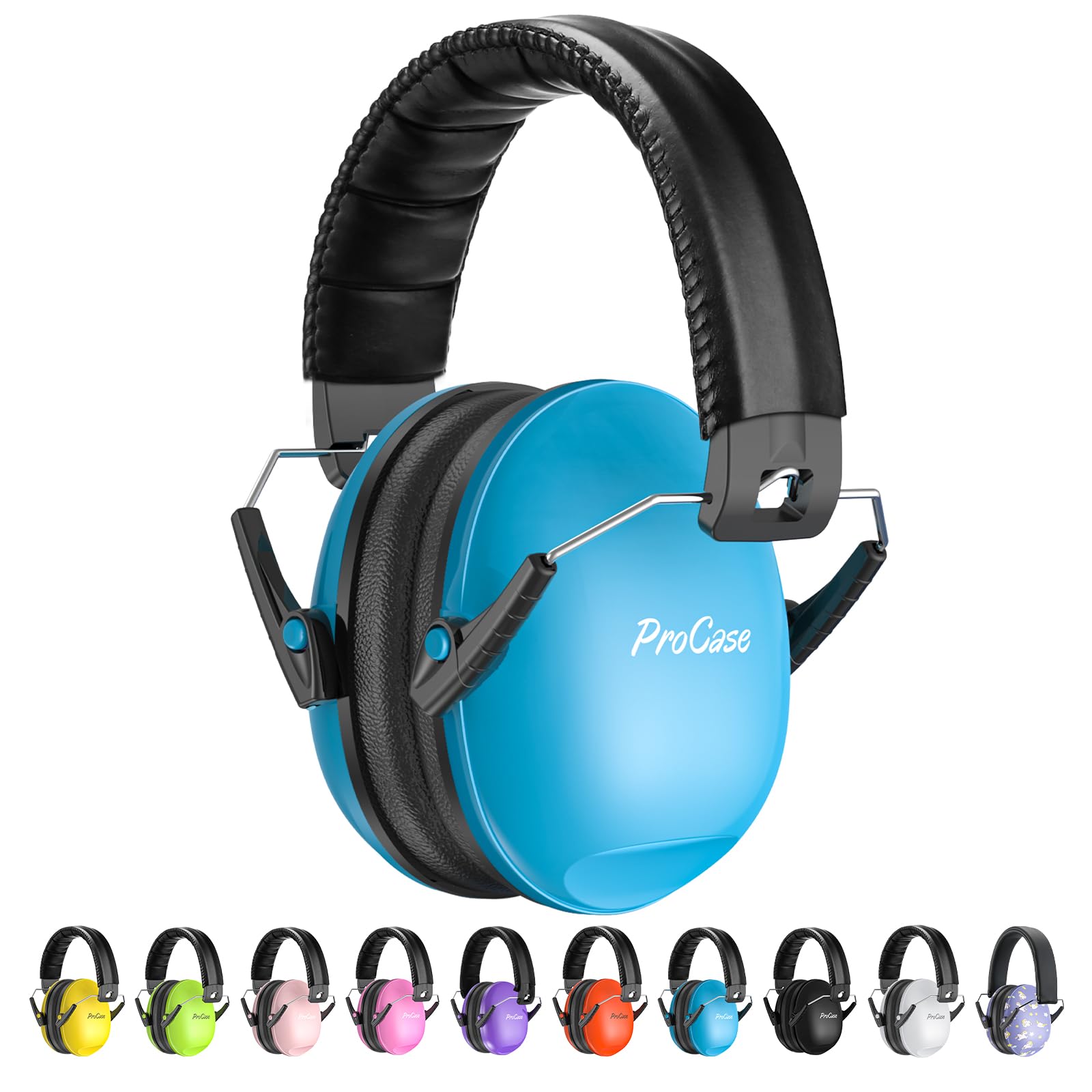 ProCase Noise Cancelling Headphones for Kids Toddler, SNR 27dB Noise Reduction Ear Muffs, Hearing Protection for Monster Jam, Concerts, Fireworks, Shooting, Air Show, Autism Sensory Needs -Blue