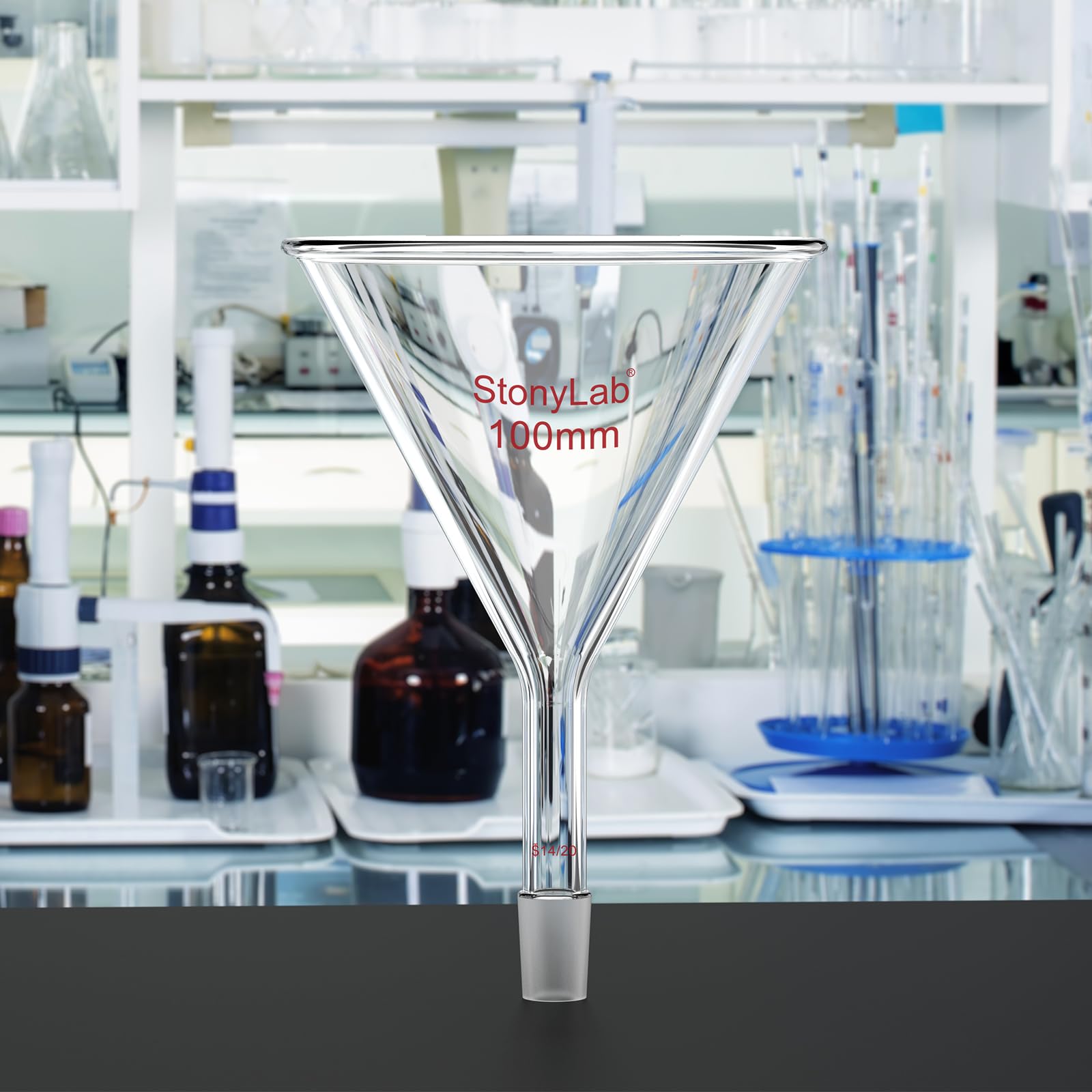 Stonylab Glass Funnel - Precise Powder Transfer -5