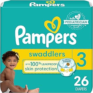 Pampers Swaddlers Diapers - Size 3, 26 Count, Ultra Soft Disposable Baby Diapers