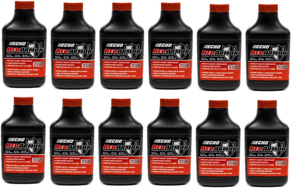 Echo 12 PK 6550002 Red Armor 5.2 oz 2-Cycle Oil Blend Mix for 2 Gallons 50:1
