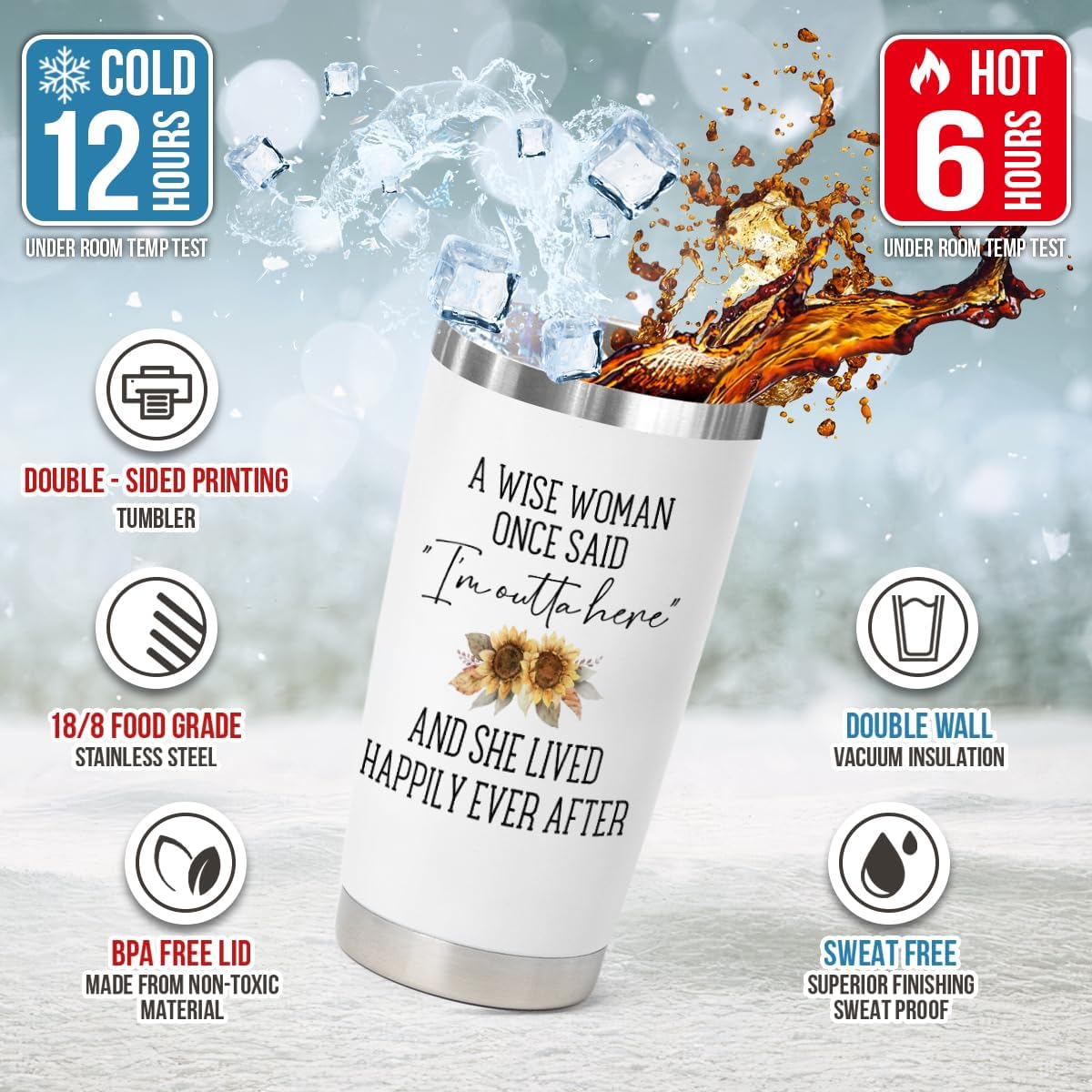 Retirement Gifts For Women 2025 - Retired 2025 Tumbler - A Wise Woman Once Said Stainless Steel Mug 20 Oz - Retirement Cup - Thank You Gifts for Coworkers, Nurse, Boss, Mom, Sister, Teacher - Image 3