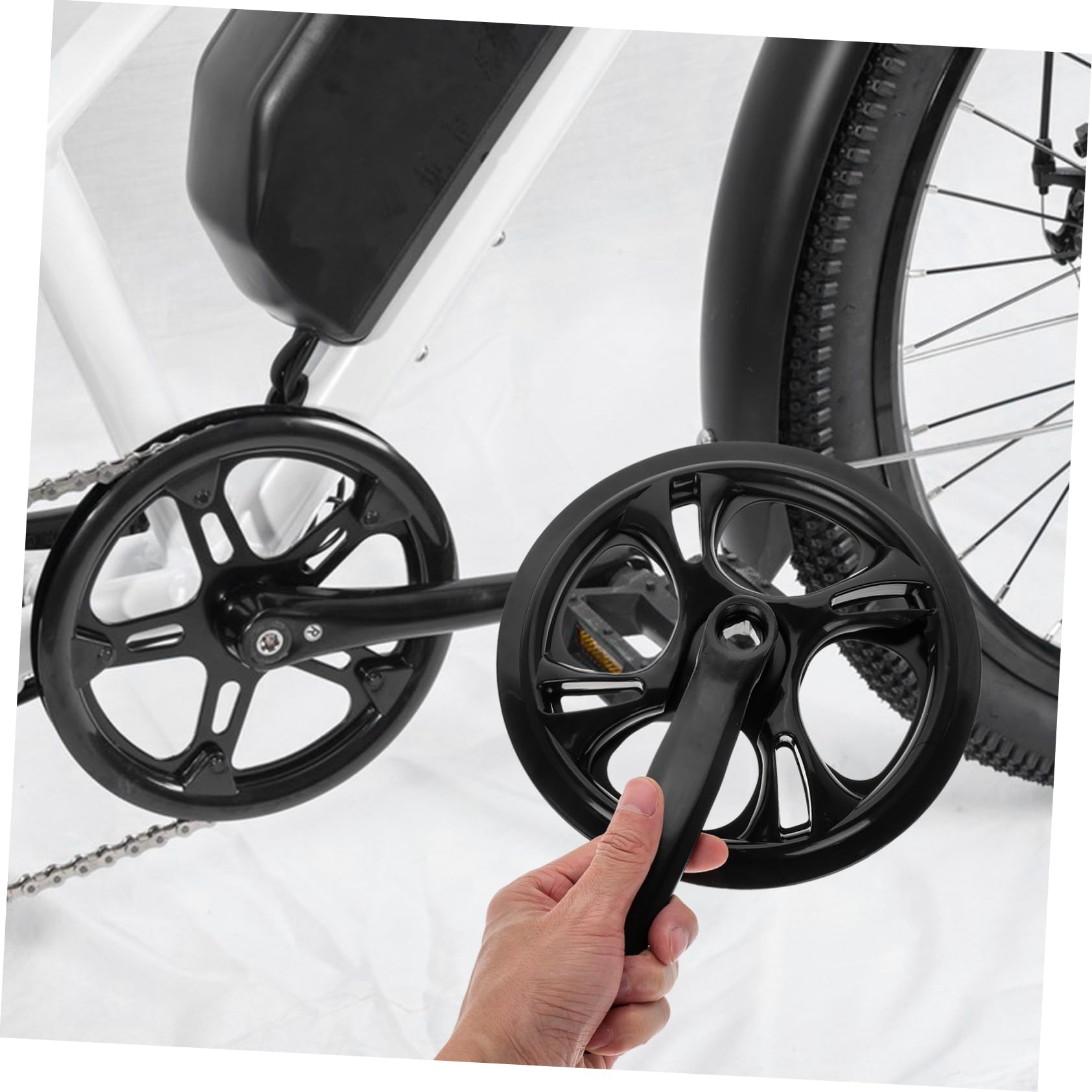Set Pedivelle Guarnitura Bici Single Speed 48 Denti in Ferro Catena Antiscivolo 170 Mm per Mountain Bike e Bici Pieghevoli, Resistente e Leggera per Ciclisti Principianti e Professionisti