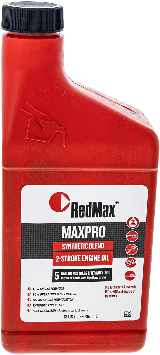 RedMax 580357204 OEM MaxLife 2-Cycle Oil 50:1, 5 gal Mix, 13 oz. Pack of 12