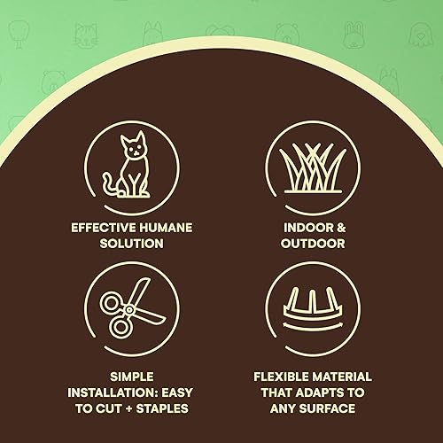 Miniatura 5 de Homarden Garden - Tapetes para que el gato no rasque o excave, con puntas de plástico